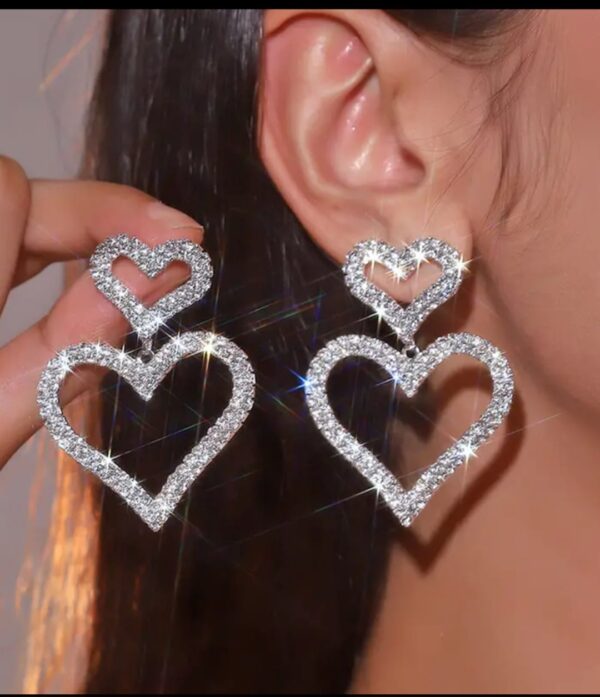 Aretes de corazón fiesta