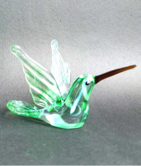 Colibrí de vidrio soplado Verde