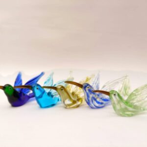 Colibrís de vidrio soplado
