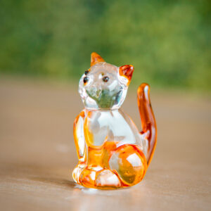 Gato de cristal marron