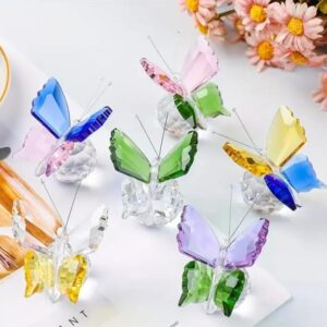 Mariposas de 2 colores de cristal