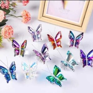 Mariposas tornasoladas de cristal