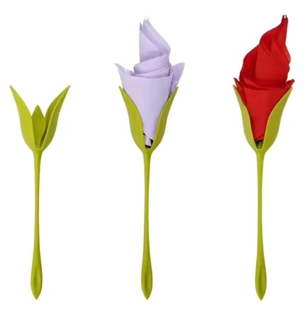 servilleteros de flor x 6
