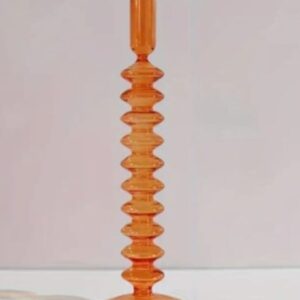 Candelabro de vidrio naranja