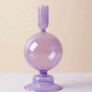 Candelabro de vidrio Lila