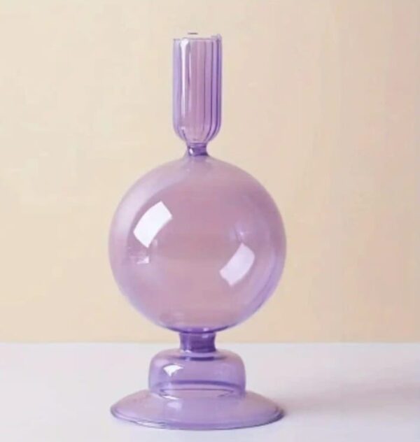 Candelabro de vidrio Lila