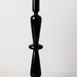 Candelabro de vidrio negro