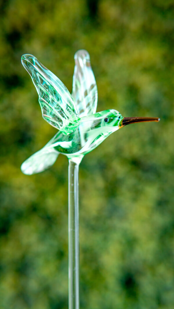 Colibríes para macetas en vidrio soplado - Imagen 2