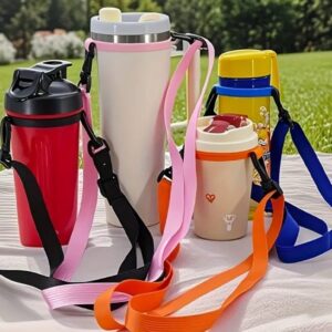 Correa de hombro ajustable para botellas, vasos