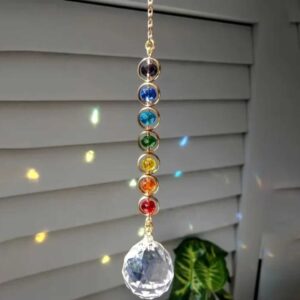 Atrapa sol con cristales de colores